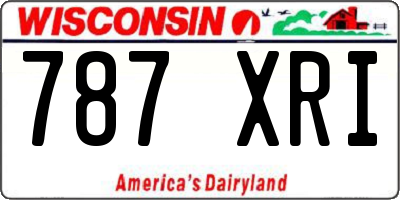 WI license plate 787XRI