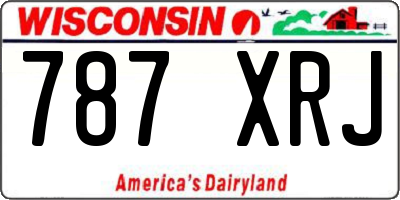 WI license plate 787XRJ