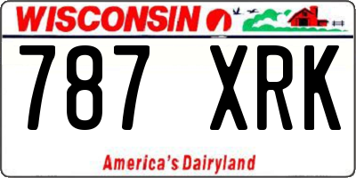 WI license plate 787XRK