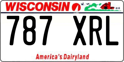 WI license plate 787XRL