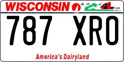WI license plate 787XRO