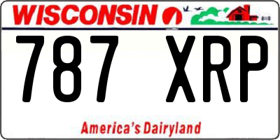 WI license plate 787XRP