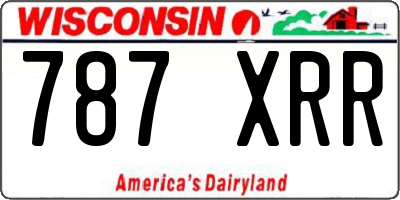 WI license plate 787XRR