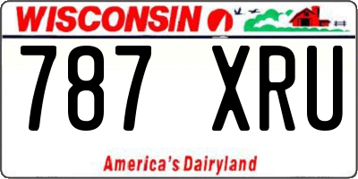 WI license plate 787XRU