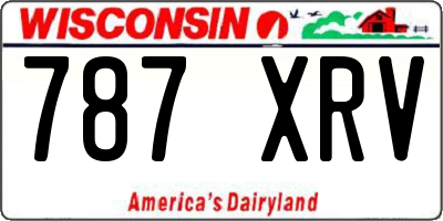 WI license plate 787XRV