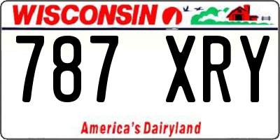 WI license plate 787XRY