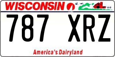 WI license plate 787XRZ