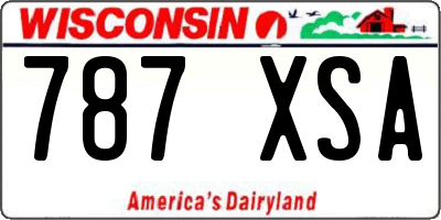 WI license plate 787XSA