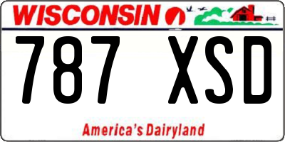WI license plate 787XSD