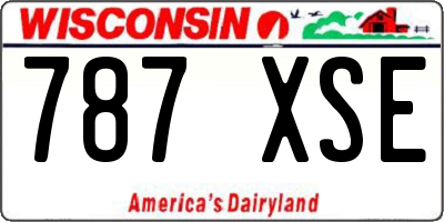 WI license plate 787XSE