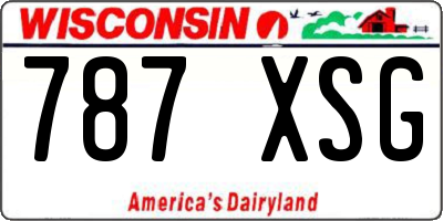 WI license plate 787XSG