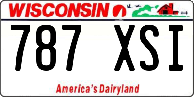 WI license plate 787XSI