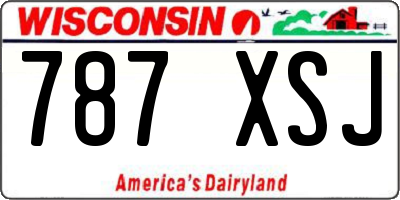 WI license plate 787XSJ