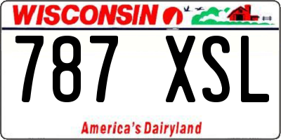 WI license plate 787XSL