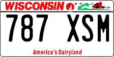 WI license plate 787XSM