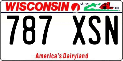 WI license plate 787XSN