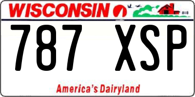 WI license plate 787XSP