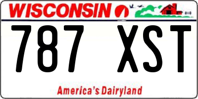 WI license plate 787XST