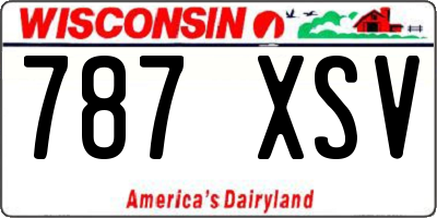 WI license plate 787XSV