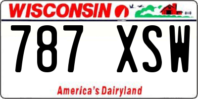 WI license plate 787XSW