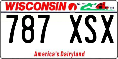 WI license plate 787XSX