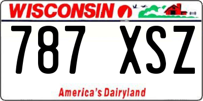 WI license plate 787XSZ