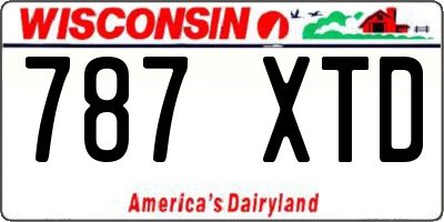 WI license plate 787XTD
