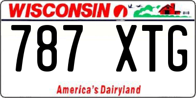 WI license plate 787XTG