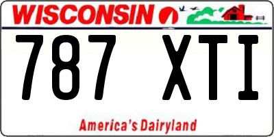 WI license plate 787XTI