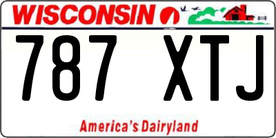 WI license plate 787XTJ