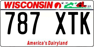 WI license plate 787XTK