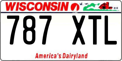 WI license plate 787XTL