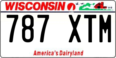 WI license plate 787XTM