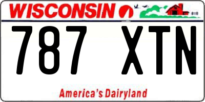WI license plate 787XTN