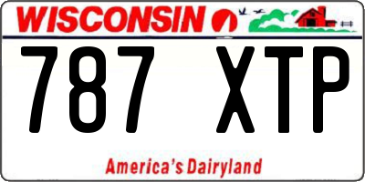 WI license plate 787XTP