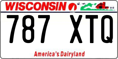 WI license plate 787XTQ