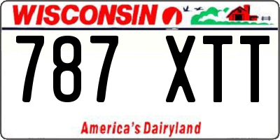 WI license plate 787XTT