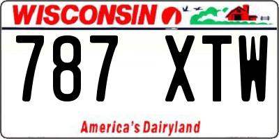 WI license plate 787XTW