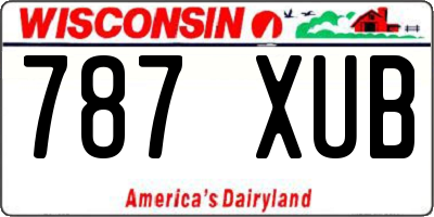 WI license plate 787XUB