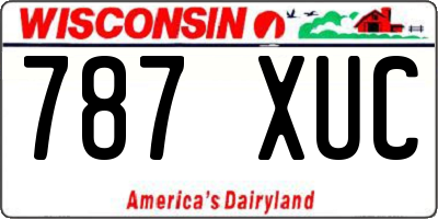 WI license plate 787XUC