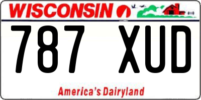 WI license plate 787XUD