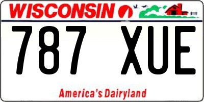 WI license plate 787XUE