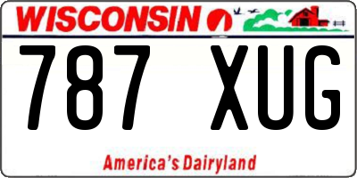 WI license plate 787XUG