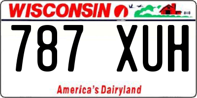 WI license plate 787XUH