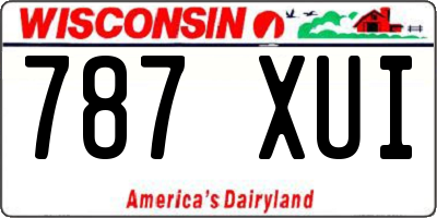 WI license plate 787XUI