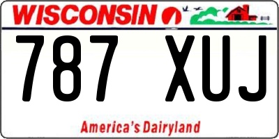 WI license plate 787XUJ