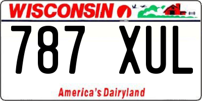 WI license plate 787XUL
