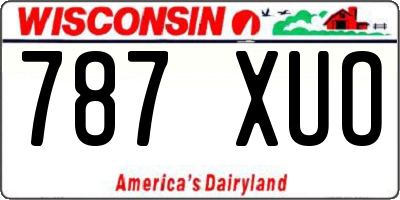 WI license plate 787XUO