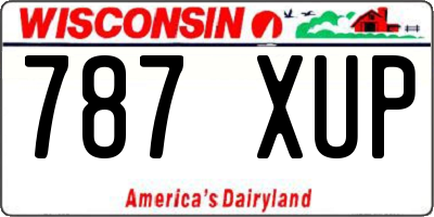 WI license plate 787XUP