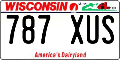 WI license plate 787XUS